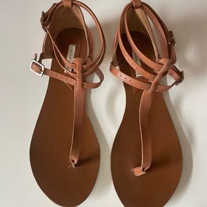 Cynthia Vincent aztec print sandals.